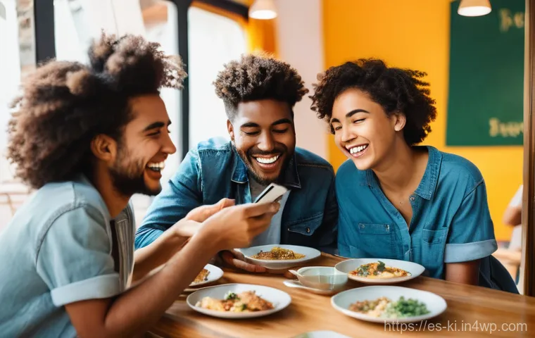 자유 여행을 위한 개인적 경험 공유 - **Prompt:** A diverse group of young adults from various backgrounds happily interacting in a bright...